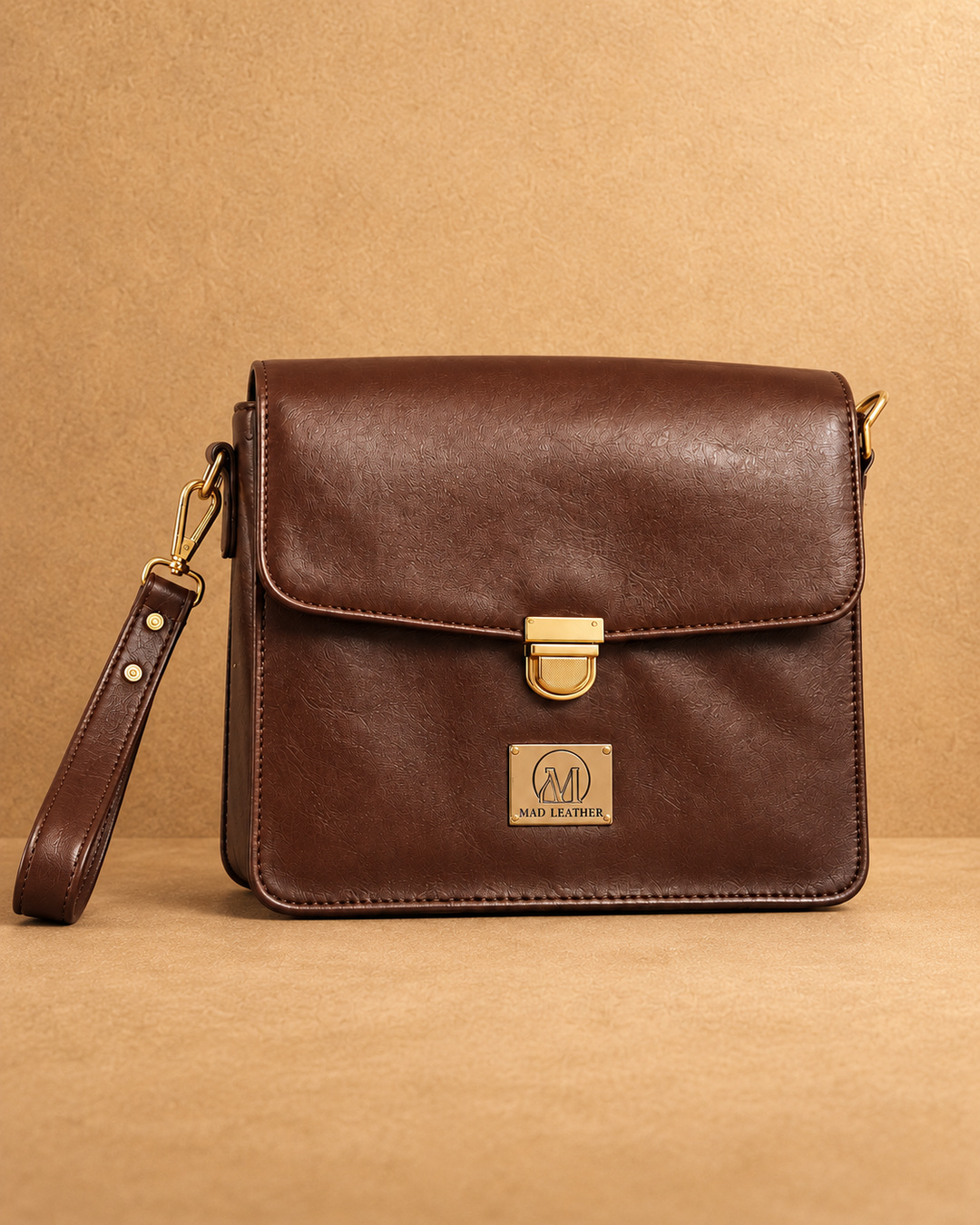 Leather Handheld Clutch - front view