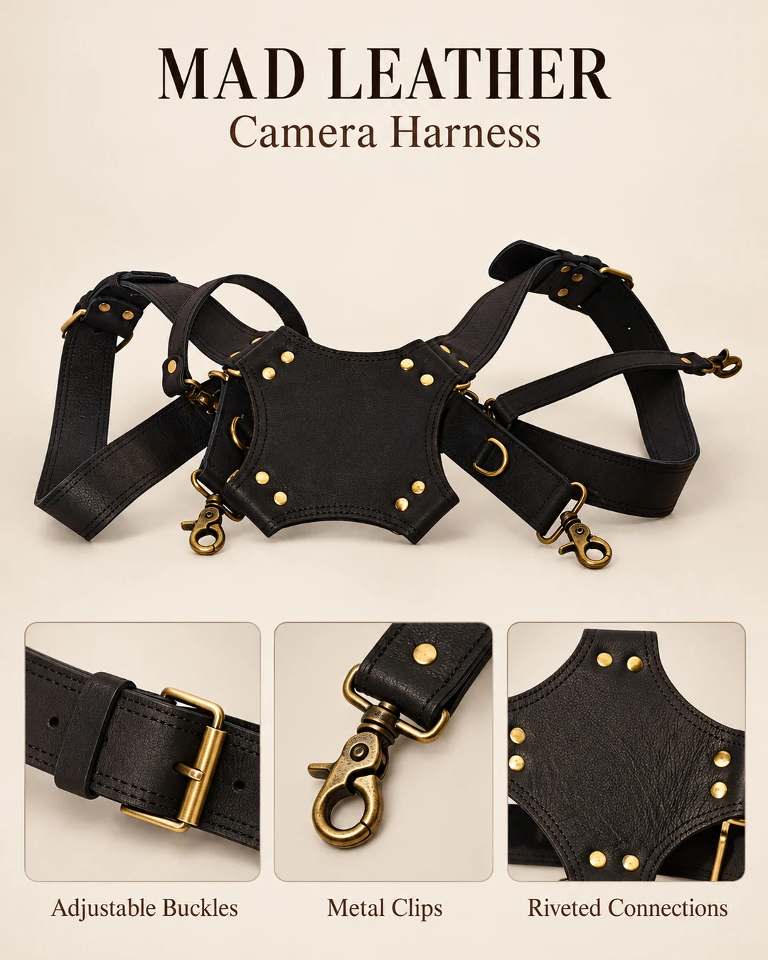 Leather Camera Harness - gallery image 4