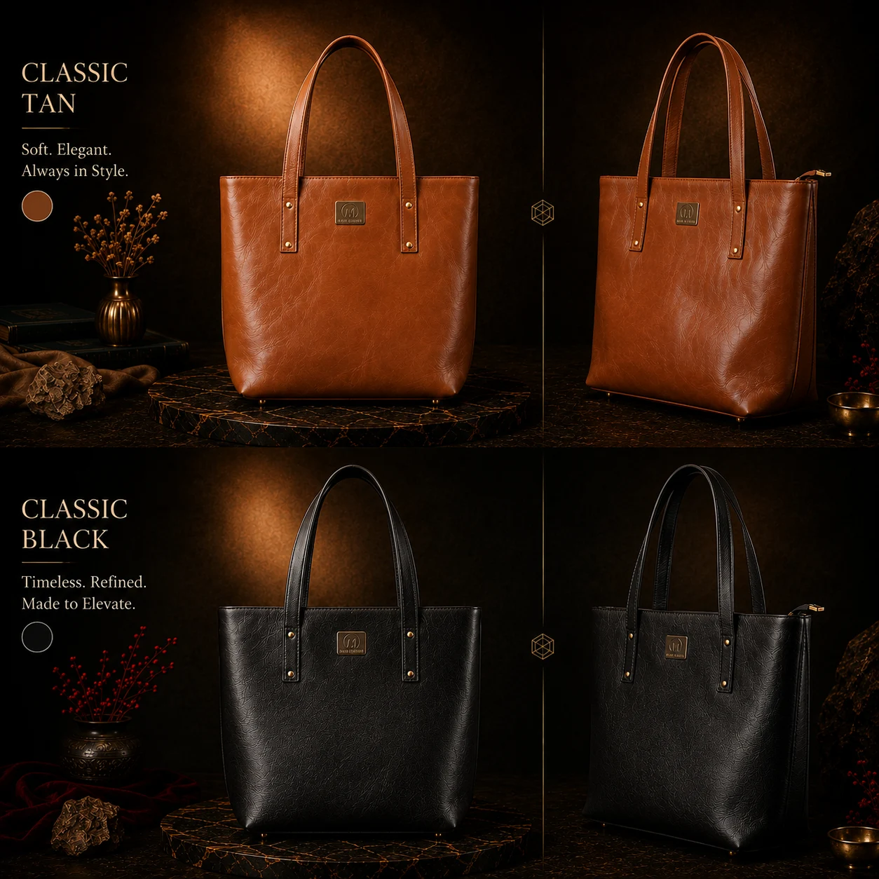 Leather Work Tote Bag - gallery image 3